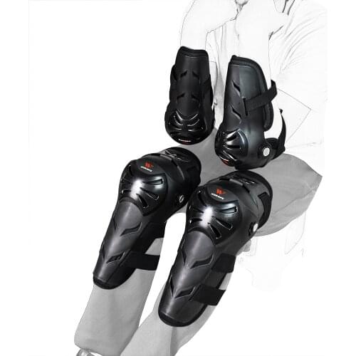 WOSAWE Roller Motorcycle Knee Pads Protector Elbow Kit Motocross Snowboard Cycling Ski Kneepad Racing Sports MTB Protection Set