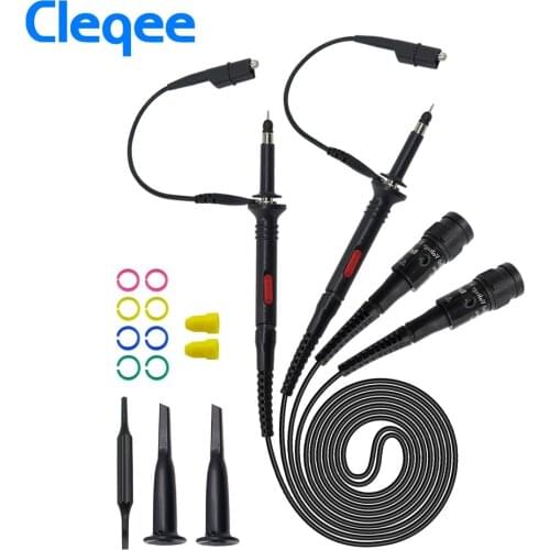 NEW Cleqee P2000 Series DC-60MHz~200MHz Oscilloscope Probe For Tektronix HP X1/X10 P2060 P2100 P2200 BNC Test Lead kit