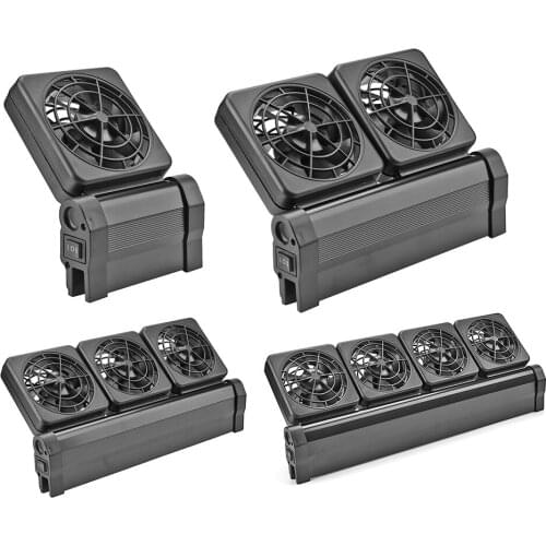 Aquarium Fish Tank Cooling Fan System Chiller Control Reduce Water Temperature 1/2/3/4 Fan Set Cooler Marine Pond Accessories