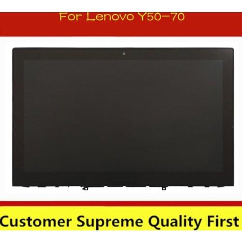 Original 15.6'' FHD or UHD LED Touchscreen Glass Digitizer IPS LCD Display Panel Assembly +Bezel For Lenovo Y50-70