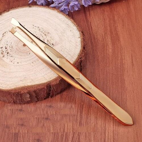 Stainless Steel Eyebrow Tweezers Eyebrows Tweezer Make Up Slant Tip Clip Hair Remover False Eyelashes For Face Nose Beauty Tool