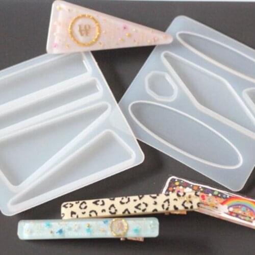 Transparent Silicone hairpin hair ring geometric bow mould For DIY Fashion jewelry silicone mould