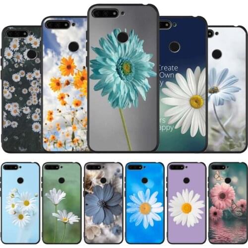 Flower black Silicone Phone Case For honor 30 20 Pro 8 8X 9 10 20 Lite Mate 10 20 30 Lite Pro cover