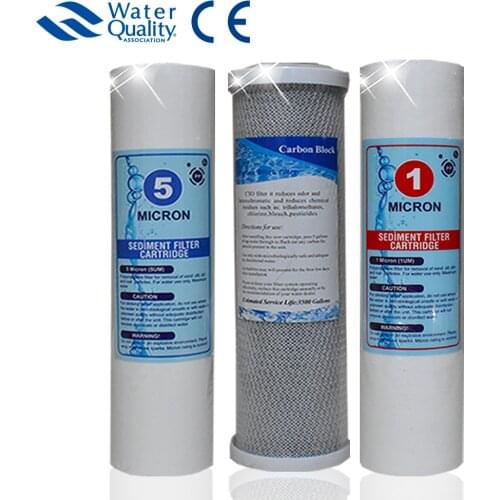 Water Systems Replacement Pre-Filter SET 3 Stage Whole House Water Filter PP Sediment CTO Block Filter Cartridge Reverse osmosis