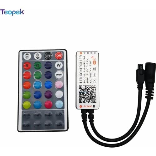 Tuya RGBW LED Controller 28Keys Remote Smart Wifi APP Alexa Google Home TMALL GENIE For RGBW LED Strip Light DC5V-24V