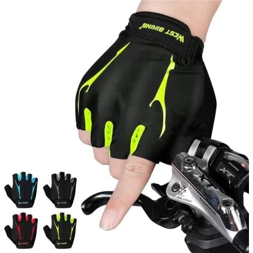 Cycling Gloves Half Finger Anti Slip Shockproof Bike Gloves Gel Pad Summer Women Men Gym Fitness Sports MTB Road Bicycle Gloves