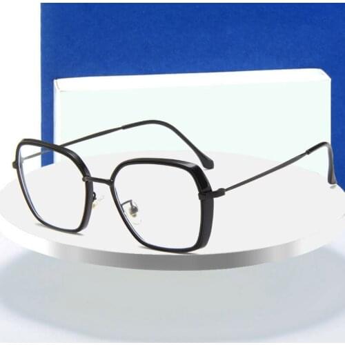 HOTOCHKI New Female Eyeglasses Frame Trend Optical Retro Prescription Glasses Girl Women Metal Vintage Eyewear