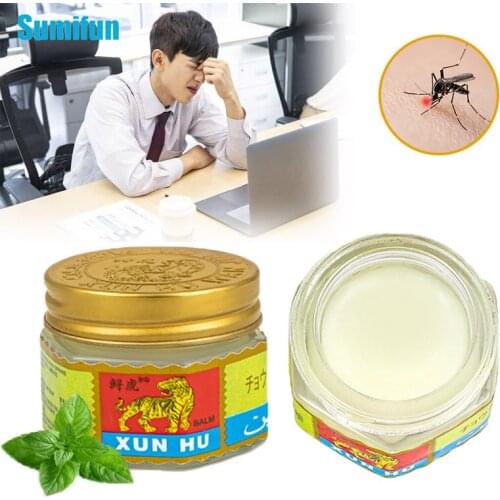 1Pcs 18.4g Tiger Balm Mint Cool Oil Mosquito Bite Anti Itch Cream Relieve Dizziness Headache Summer Refresh Pain Relief Plaster