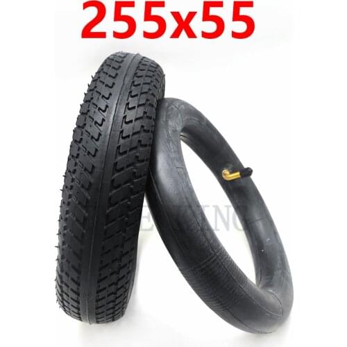10 Inch 255x55 Inner and Outer Tyre 255*55 Pneumatic Tire for Childrens Tricycle, Baby Carriage Accessories