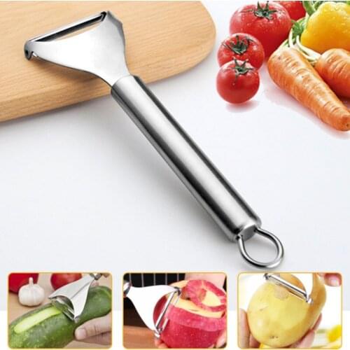 1PMultifunction Kitchen Accessories Triangle Shaped Durable Vegetable Peeler Stainless Steel Fruit Cutter Tools Portable