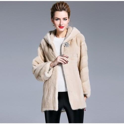 2021 Brand luxury women natural mink fur jacket long style with sashes elegant lady high quality Imported winter fur coat