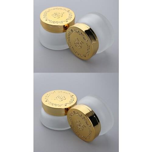 4x Empty Glass Makeup Cream Jar Cosmetic Refillable Containers Case 30/50g