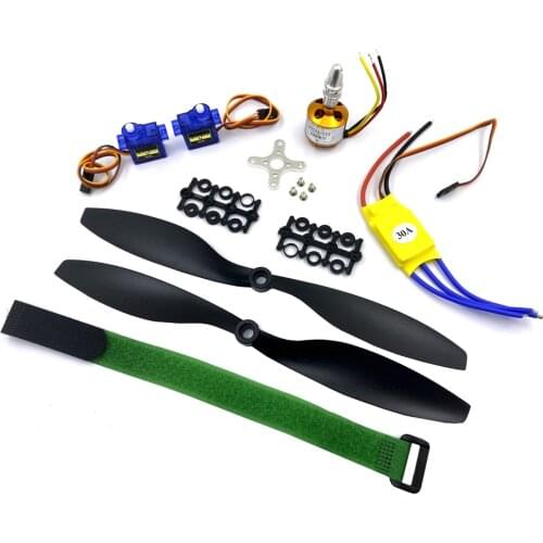 Brushless motor A2212 1000kV 30A ESC, motor sg90 9g micro servo 1045 propeller fixed wing RC helicopter
