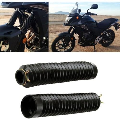 Big Size! !1 pair/2pcs 10.63''Black Motorcycle Front Fork Cover Gaiters Gators Boots Shock Boot for Harley Honda Yamaha