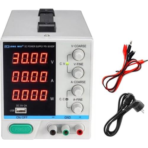 PS-3010DF 30V 10A Digital Display DC Voltage Current Voltage Regulator Adjustable LED Digital Display Laboratory Power Supply