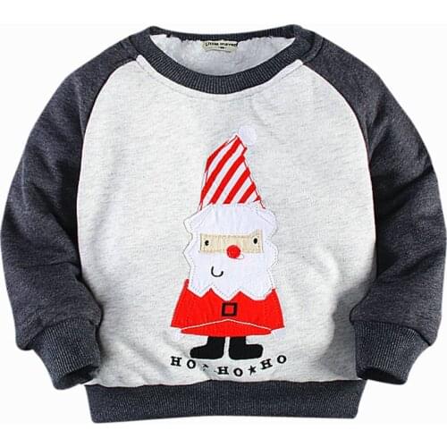 2-7T Toddler Girl Boy Santa Pullover Outwear Winter Toddler Santa Coat Clothes Thick Cotton Thermal Santa Pullover Coat Toddler