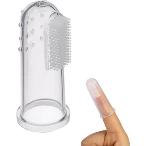 Baby Finger toothbrush Silica gel Soft head Soft brush Child protection teeth Tongue coating cleaning Baby accessories