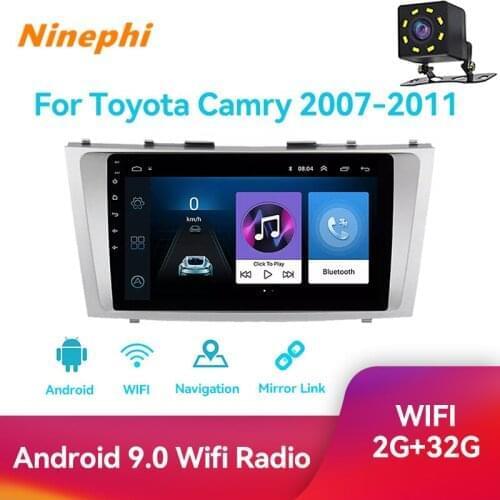 For Toyota Camry 2007 2008-2011 Car Android Multimedia Player 2Din Auto Radio Navigation Car Stereo HD GPS Wifi Android 9.0