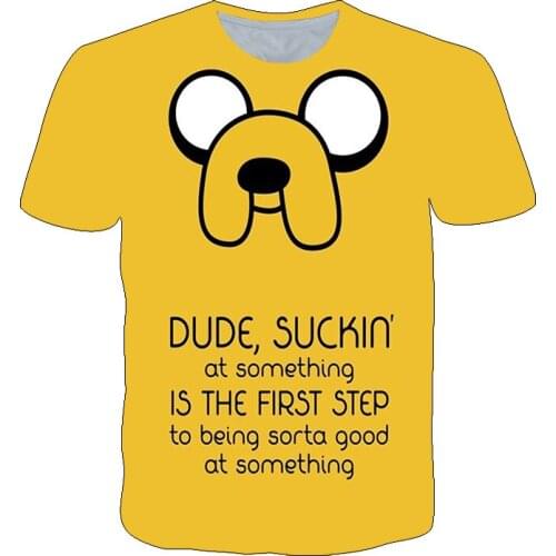 Boys T Shirt Summer 3D Adventure Time Printed T-shirt Kids Funny Harajuku Fashion Top Boys & Girls Super Cool Tee tops 4-14 Year