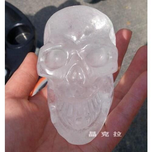 Crystal skull natural white crystal feng shui ornaments