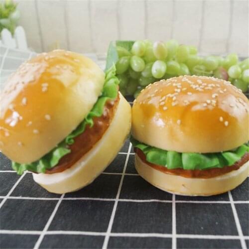 Restaurant bakery baking dessert house cake shop store decor Artificial hamburger toasted sliced simulation fake bread model