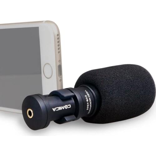 COMICA CVM-VS08 Cardioid Directional Condenser Shotgun Video Microphone for Smartphone ,Iphone, ipad iPad touch with Windscreen