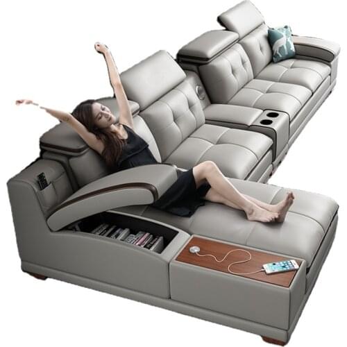 Living room leather sofa massage special use sofa Living room furniture living room sofa set