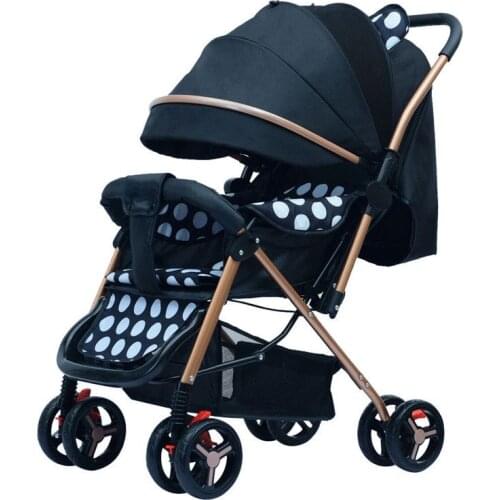 Lightweight Sitting and Lying Four-wheeled Umbrella Cart Folding Two-way Baby Child Stroller Stroller