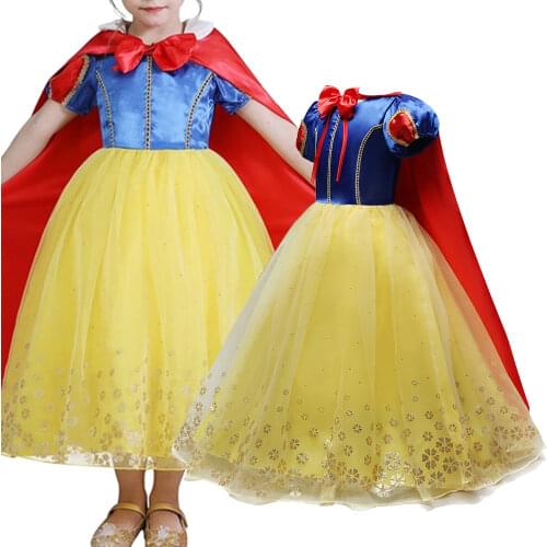 Girls Summer Dress Snow Queen Halloween Costume For Kids Cosplay Dresses Princess disfraz carnaval vestido de festa infantil