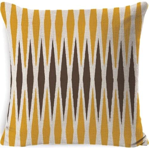 MLGB Striped Pillowcase Geometric Throw Cushion Pillow Cover Printing Cushion Pillow Case for Bedroom Office 45X45cm