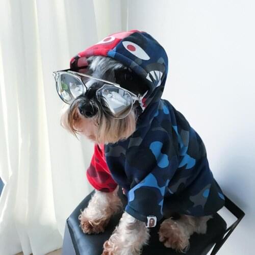 Fashion Pet Dog Clothes Two-Color Stitching Dog Hoodie Thick Coat French Bulldog Chihuahua Pug Designer Pet Clothes Dogs Coat