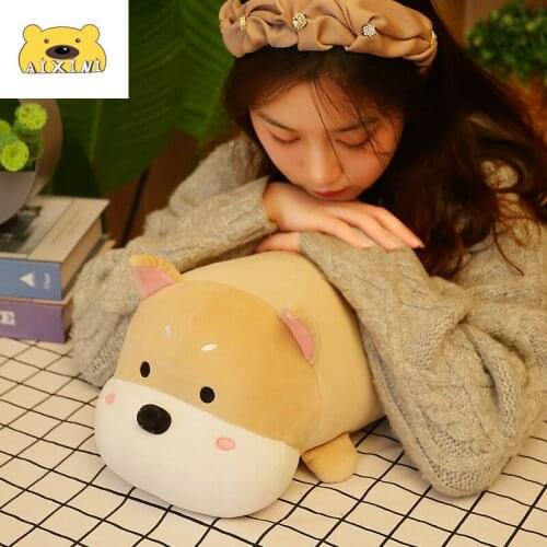 Soft Dog Cushion Stuffed Dog Plush Body Pillows Sofa Bed Decorative Chair Back Cushion Kids Bedroom Home Decor Plushie Toys Gift