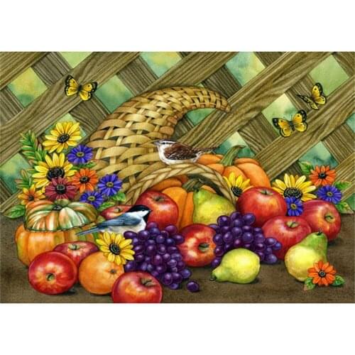 Fruit Strawberry DIY Cross Stitch Embroidery 11CT Kits Needlework Craft Set Printed Canvas Cotton Thread Home Design