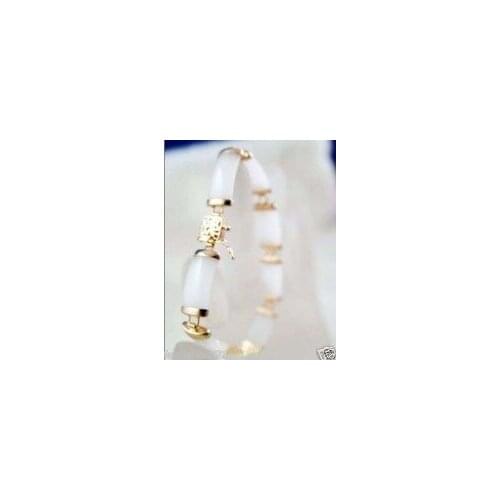 Natural White stone Fortune Lucky Link Bracelet Armschmuck wholesale MEN Quartz jewelry Lustrous $ Luxury Girls Weddi wedding