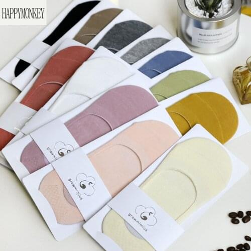 10 pieces= 5 pairs Womens candy-colored silicone anti-slip stealth socks combed cotton hand womens socks,summer sock slippers