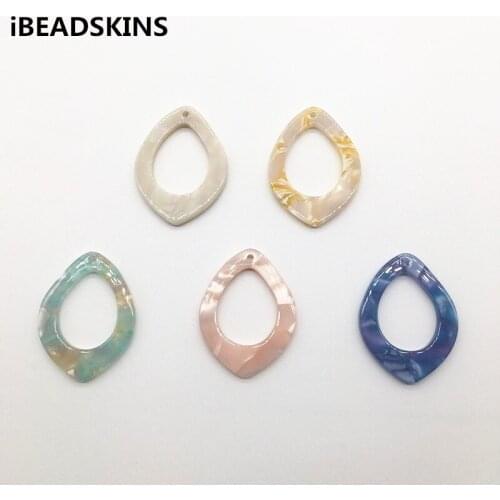 New arrival! 32x24mm 100pcs/lot acetic acid oval-shape charms for earrings accessories/Earring parts Jewelry Findings making