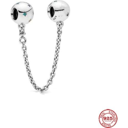 New Original Silver Color Round Castle Safety Beads Fit European Pandora Charms Bracelet Bangles Jewelry Diy Accessories P734