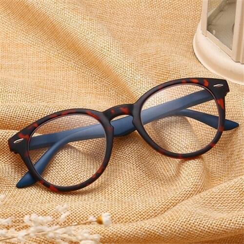 Seemfly Classic Leopard Round Frame Reading Glasses Men Women Retro Fashion Ultralight Presbyopic Eyeglasses Diopter+1.0 To +4.0