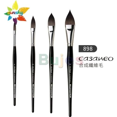 Original Germany da vinci CASANEO 898 Synthetic fiber hair watercolor brush pen Hazelnut shape brush professional art supplies