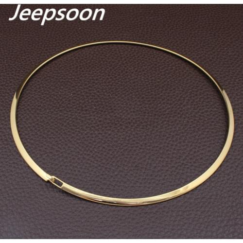 Hot stainless steel jewelry popular gold color collar Style Fashion Necklaces For Women NFAABOAJ
