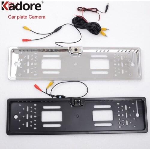 European License Plate Frame Rear Camera 4 LED Night vision EU Car Number Plate Reversing Rearview Camera Car Parking Assistance
