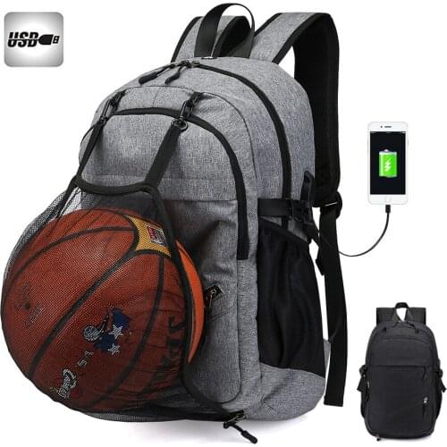 14 15 15.6 inch Sports Basketball Football USB interface Laptop Notebook Bags Backpack Case Durable for Men Women School Travel