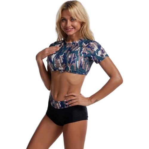 2021 new sexy breast wrapped bjjini top half sleeve split Bikini Swimsuit swimwear women zaful biquini maiô