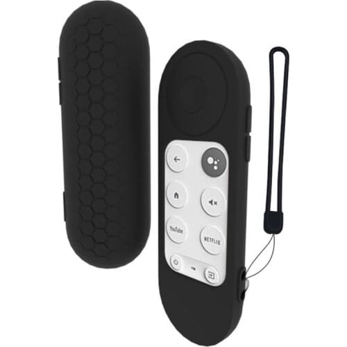 Silicone Case Sleeve Protective Cover Compatible with Chromecast -G-oogle TV 2020 Remote Control Smart TV Accessories