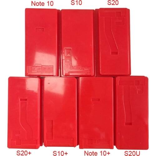 LCD Mould Silicone Laminating Pad No Bend Flex Mat For Samsung S20U/S20/S20+/S10/S10+/Note10/Note10+ With Space For Flex Cable