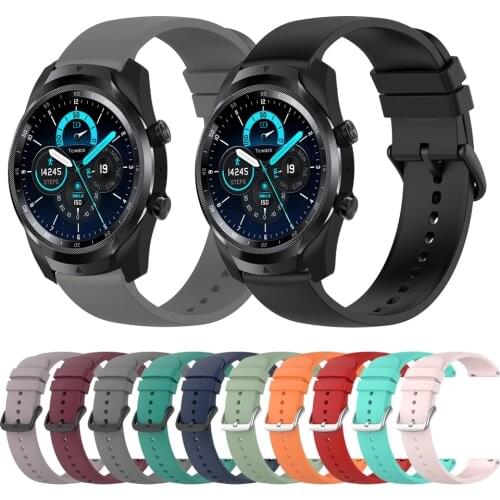 Silicone Sports Strap For TicWatch Pro 2021/Pro 3 GPS/GTX Wristband For TicWatch E3/GTH Replacemen Bracelet Watchbands