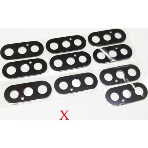 50pcs/lot Back Camera Glass Lens Cover For iPhone X XR XS X Max Rear Camera Lens glass With Sticker