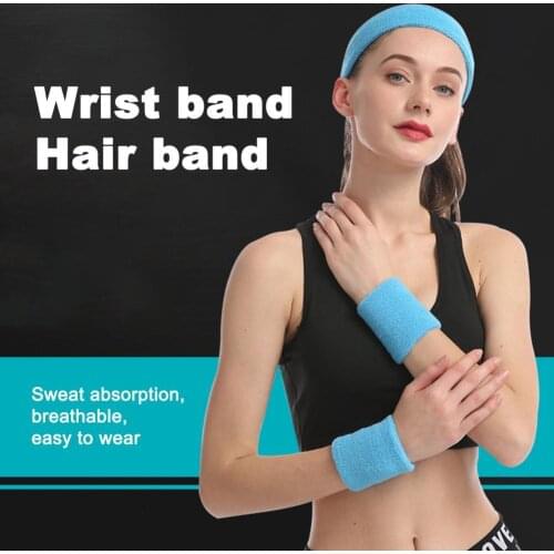 Comfortable 1 Set Modern Versatile Colorful Sweatband Set Colorful Basketball Sweatbands Sweat Absorbing for Workout