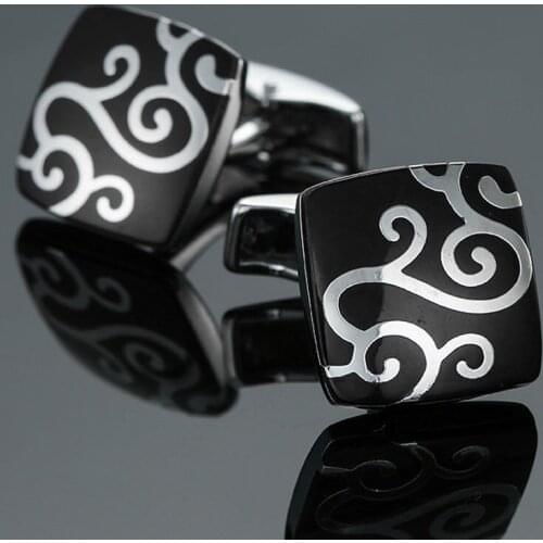 Retro pattern Cufflinks brand new fashion jewelry flower Cufflinks mens business shirt suit pin badge button gift