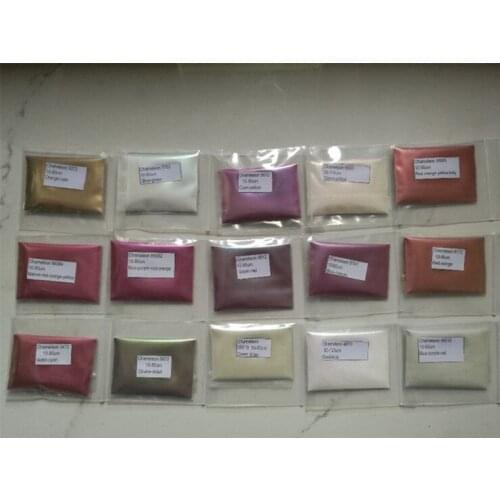 Chameleon pearl powder with color travel 1 lot 15 colors 5grams each for nail polish, auto paints